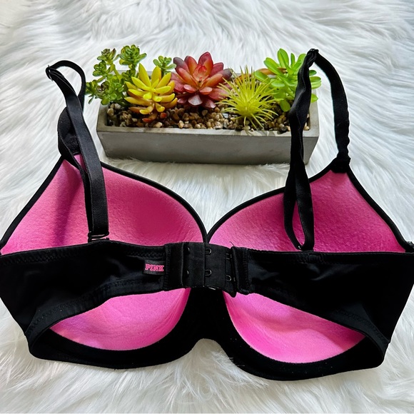 Victoria's Secret PINK Padded Underwire Two-Tone Bra, 32DD (32E) - Picture 2 of 6